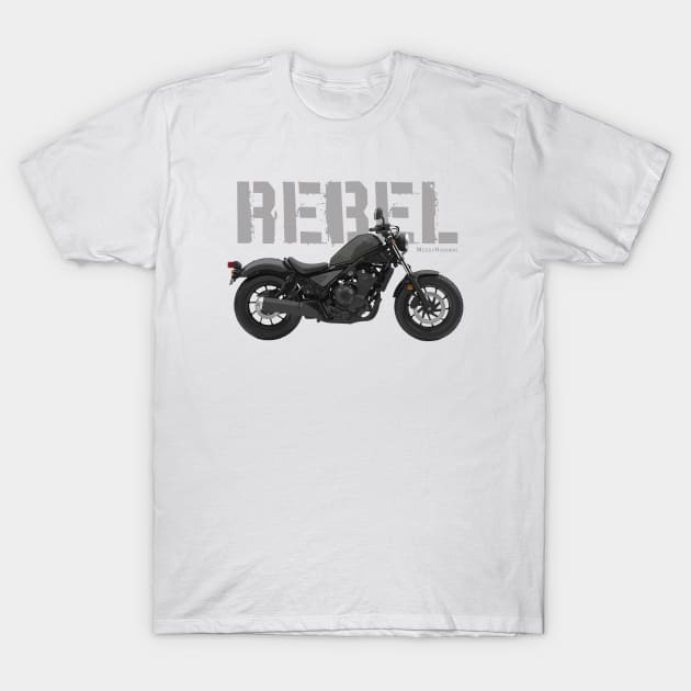 Honda Rebel 500 19 black, s T-Shirt by MessyHighway